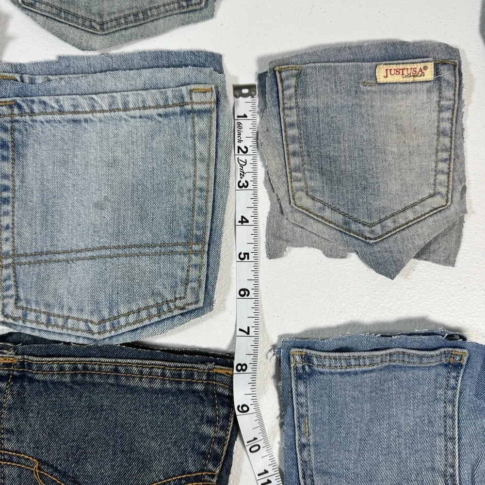 52 Denim Jean Back Pockets 26 Matching Pairs Sewing Quilting Crafts Upcycle